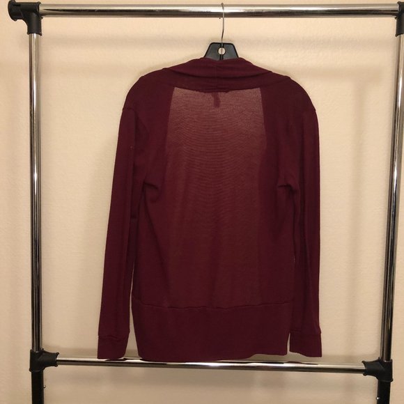 Burgundy Long-Sleeve Cardigan Medium - Picture 2 of 2